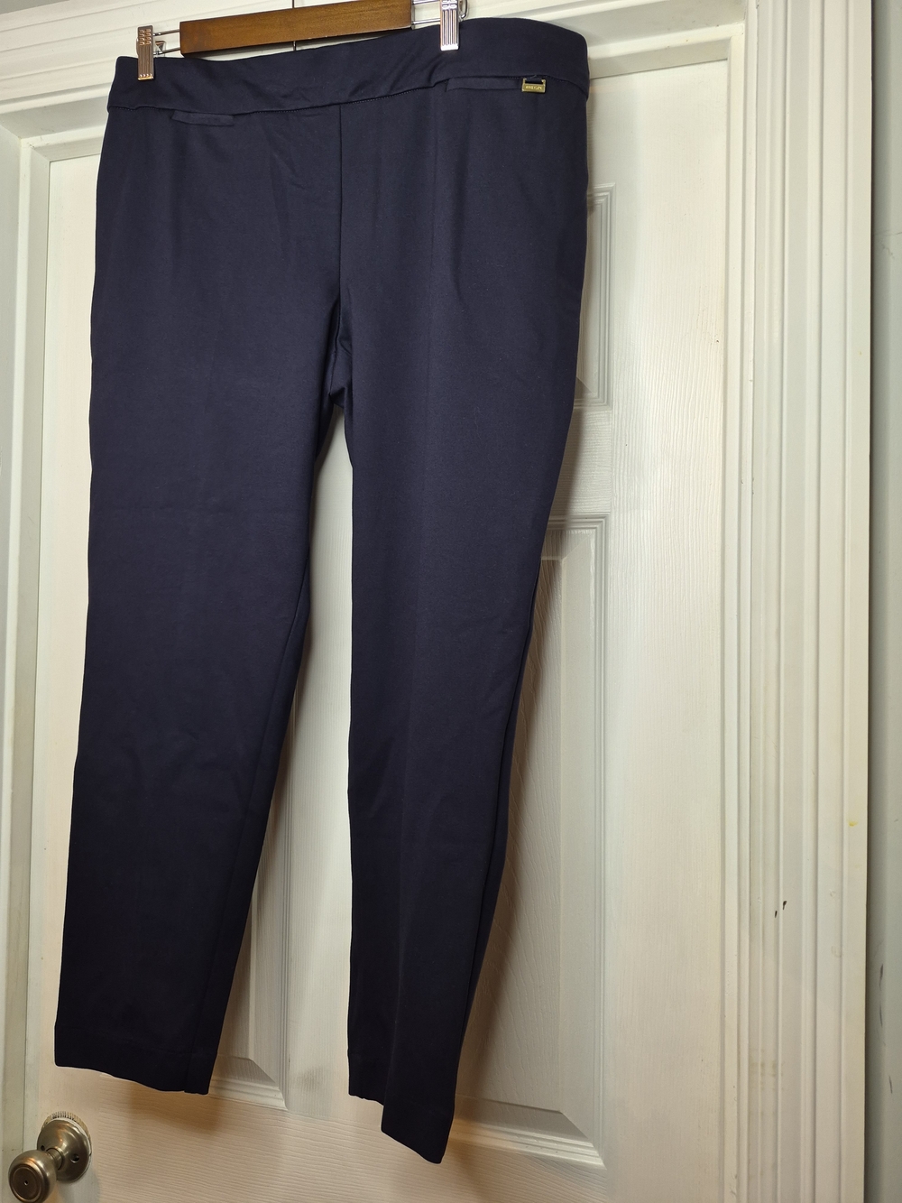 Anne Klein Dark Navy Dress Pullon Pants XL
